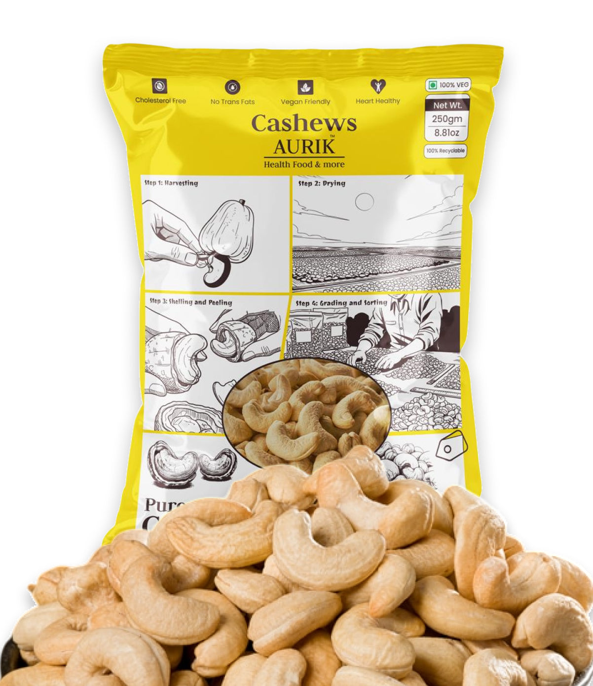 AURIK Cashew/Kaju (250 gm)