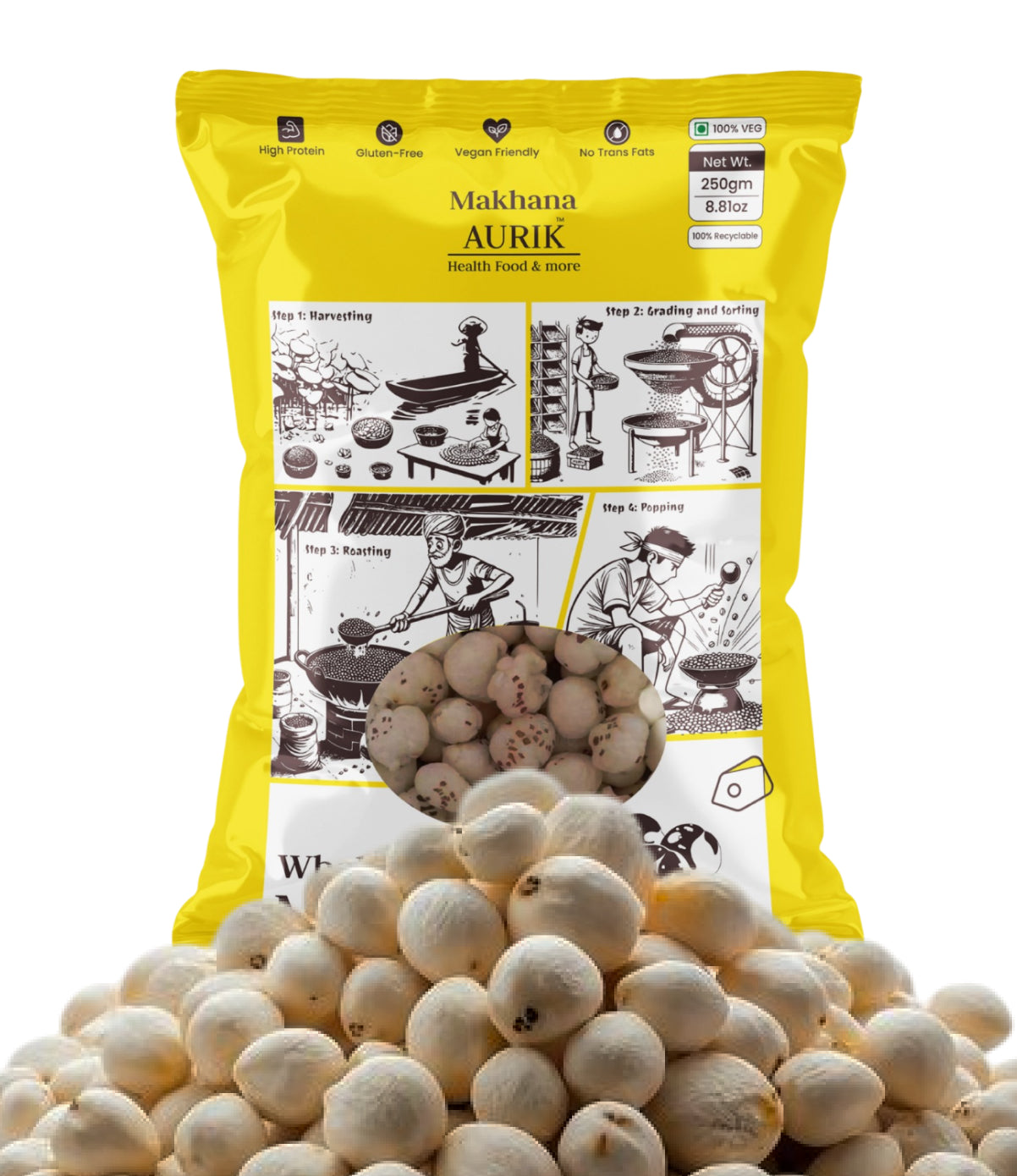 AURIK FOX NUTS/Makhana (250 gm)