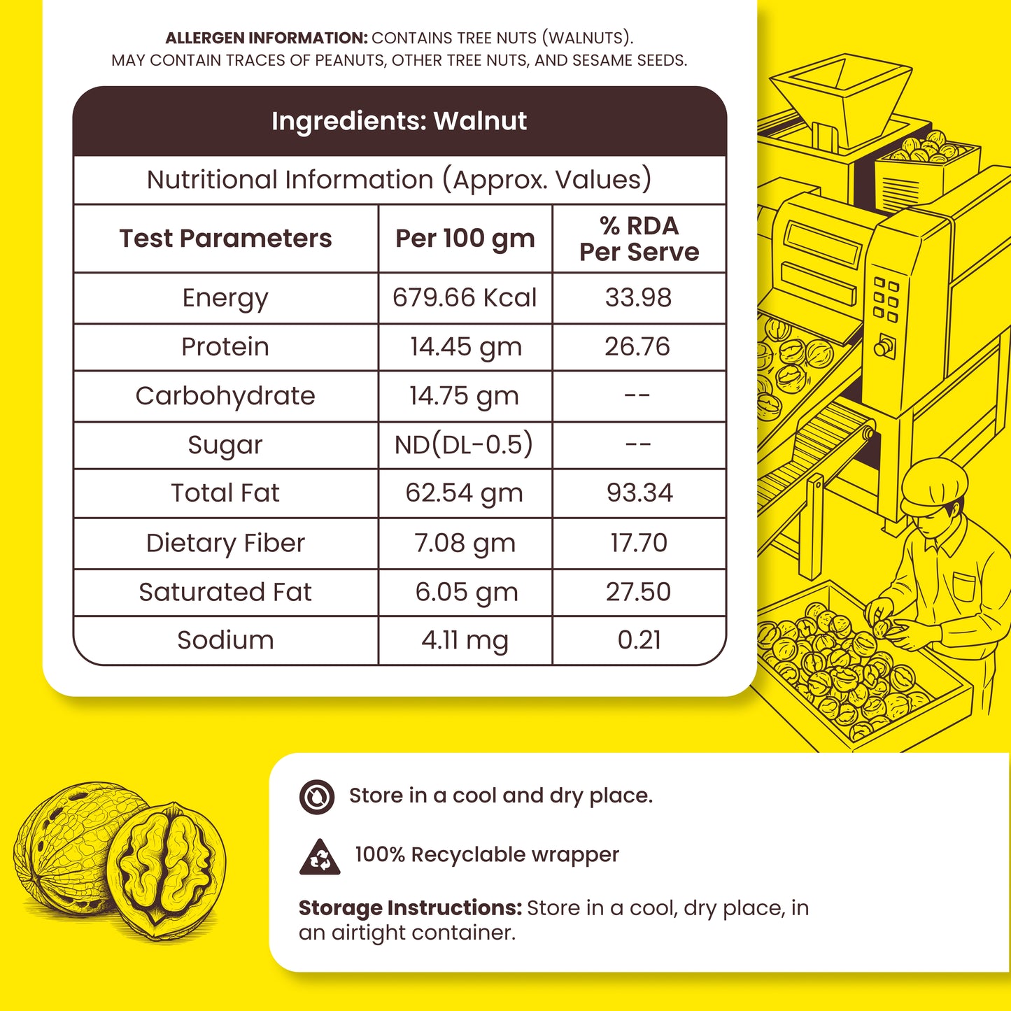AURIK Walnuts /Akhrote (250 GM)