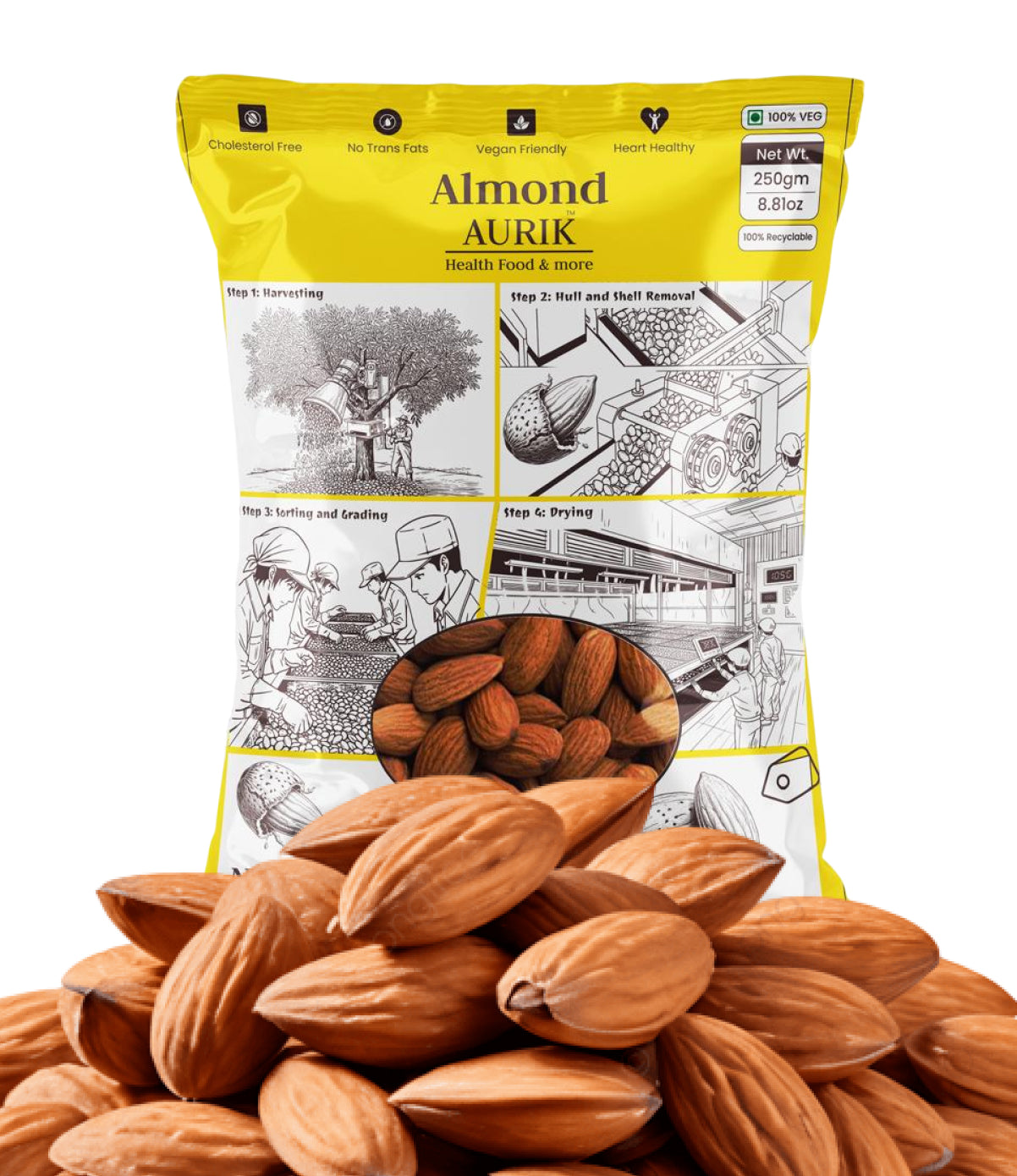 AURIK Almond /Badam (250 gm)